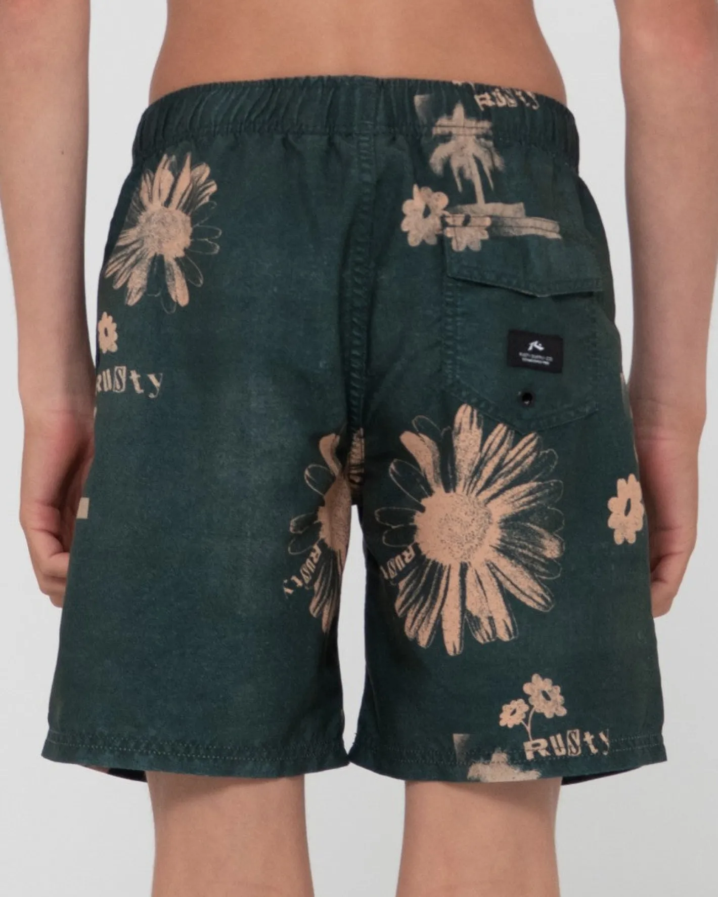 Flash Sale Electric Sax Printed Elastic Boardshort Boys Kids Bottoms