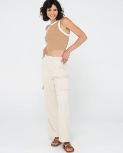 Sale Everywhere Contrast Crop Racer Tank Womens Tees & Tanks