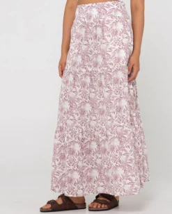 New Faye High Waisted Floral Maxi Skirt Womens Skirts