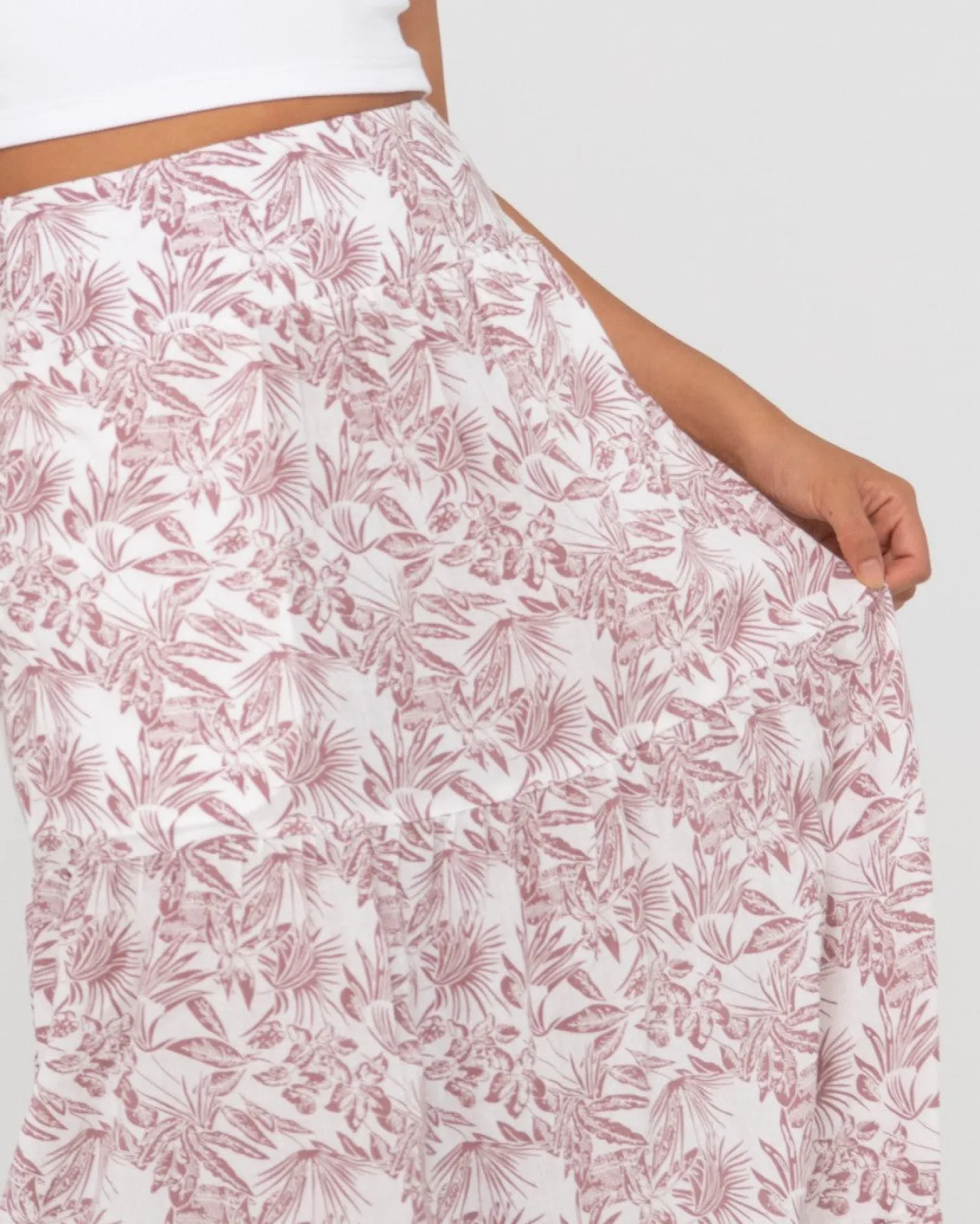 New Faye High Waisted Floral Maxi Skirt Womens Skirts