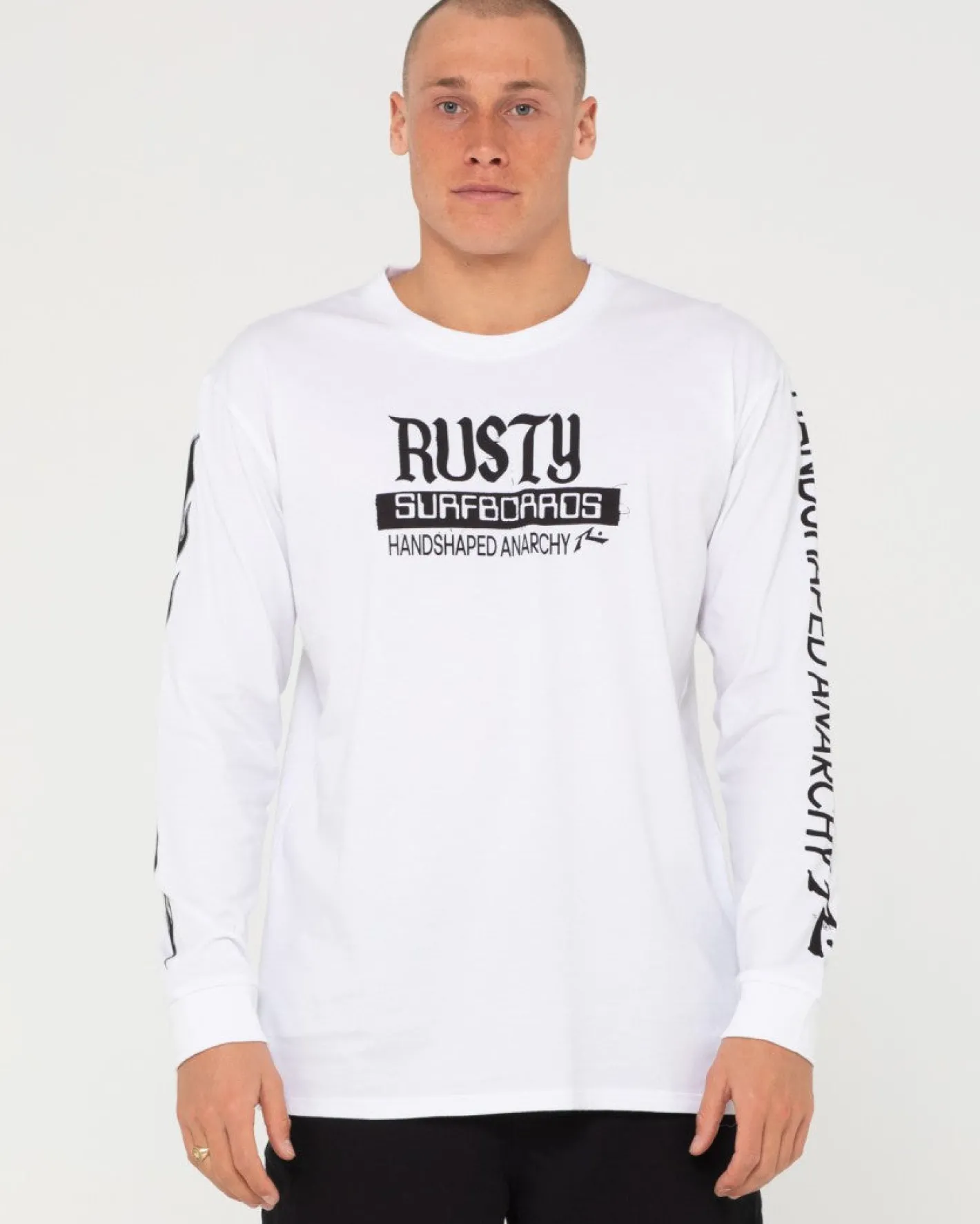 Shop Flaming Anarchy Long Sleeve Tee Boys Kids Tops