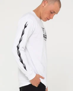 Shop Flaming Anarchy Long Sleeve Tee Boys Kids Tops