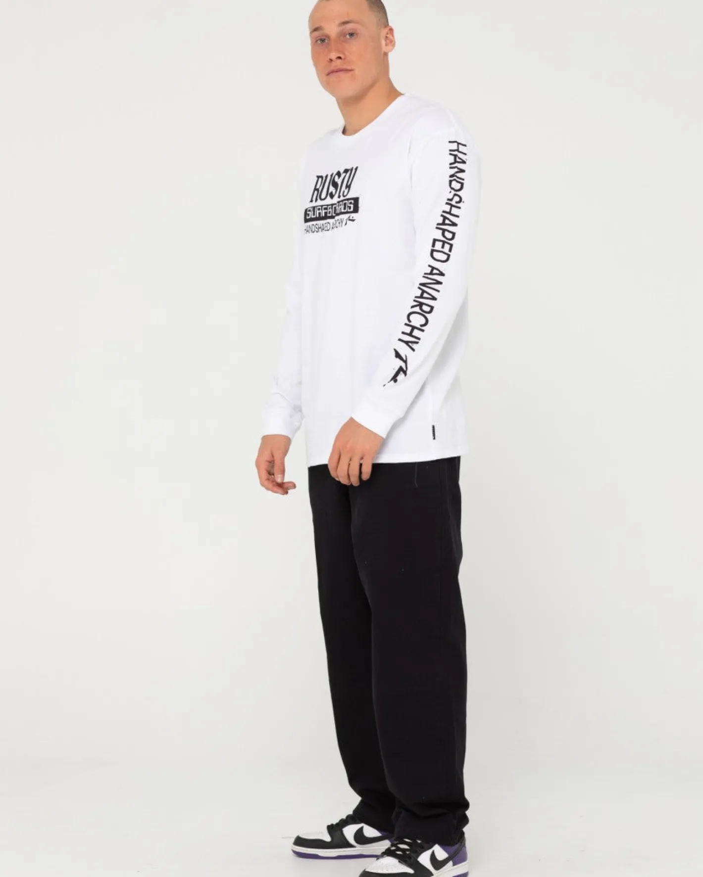Shop Flaming Anarchy Long Sleeve Tee Boys Kids Tops