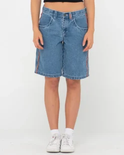 Best Flip Mommy Low Rise Baggy Jort Womens Denim