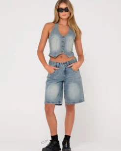 Clearance Flip Mommy Low Rise Baggy Jort Womens Denim