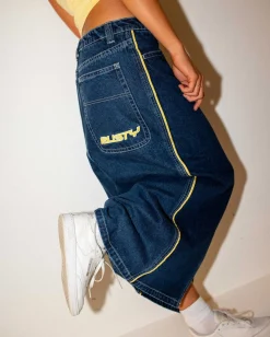 Shop Flip Mommy Low Rise Denim Maxi Skirt Womens Skirts