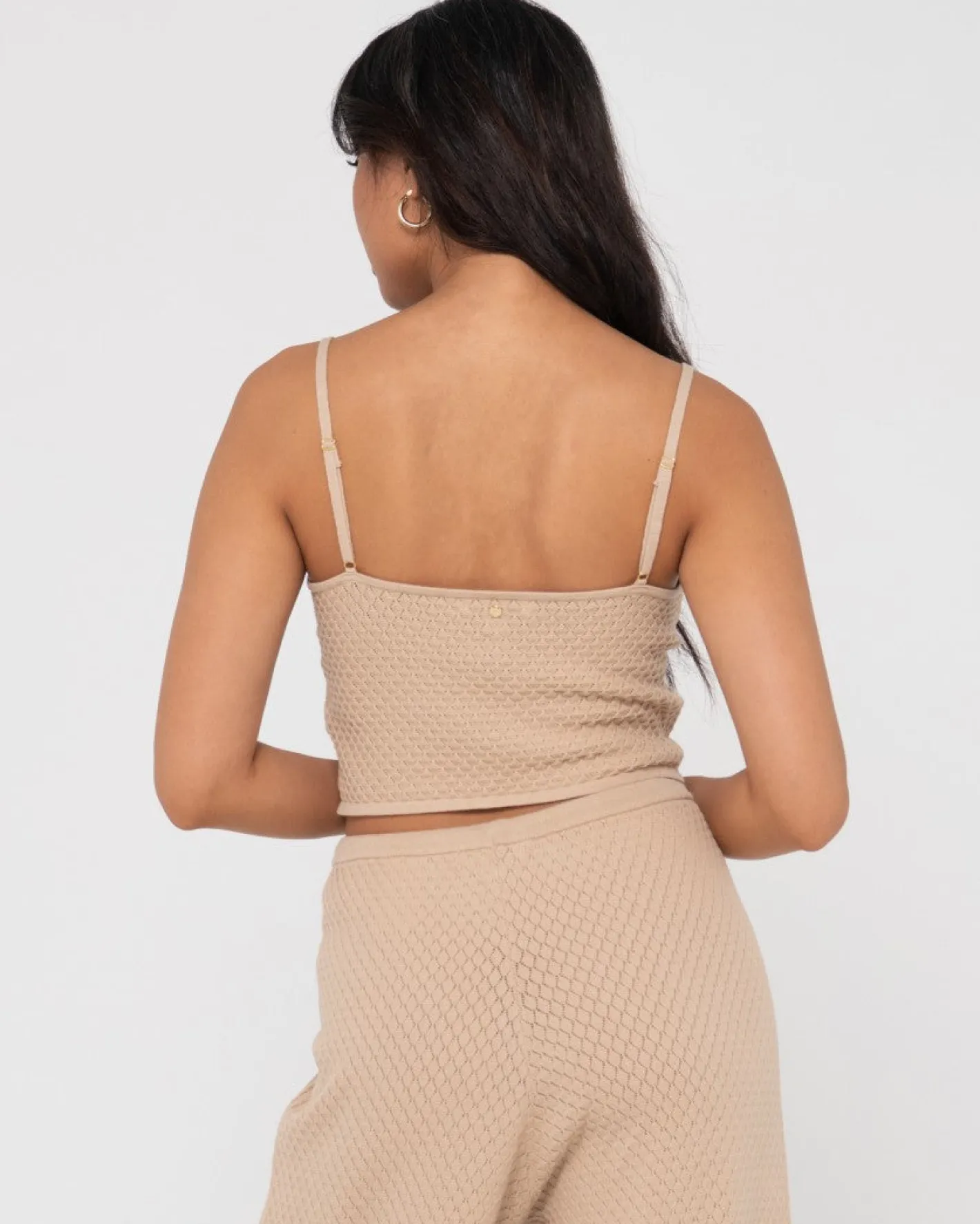 Flash Sale Florence V Neck Knit Cami Crop Top Womens Overswim