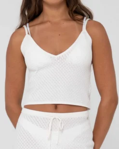 Discount Florence V Neck Knit Cami Crop Top Womens Fashion Tops