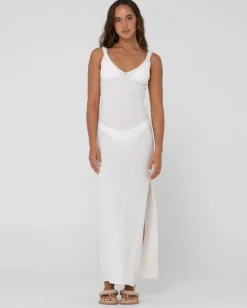 Best Sale Florence V Neck Knit Slip Maxi Dress Womens Overswim
