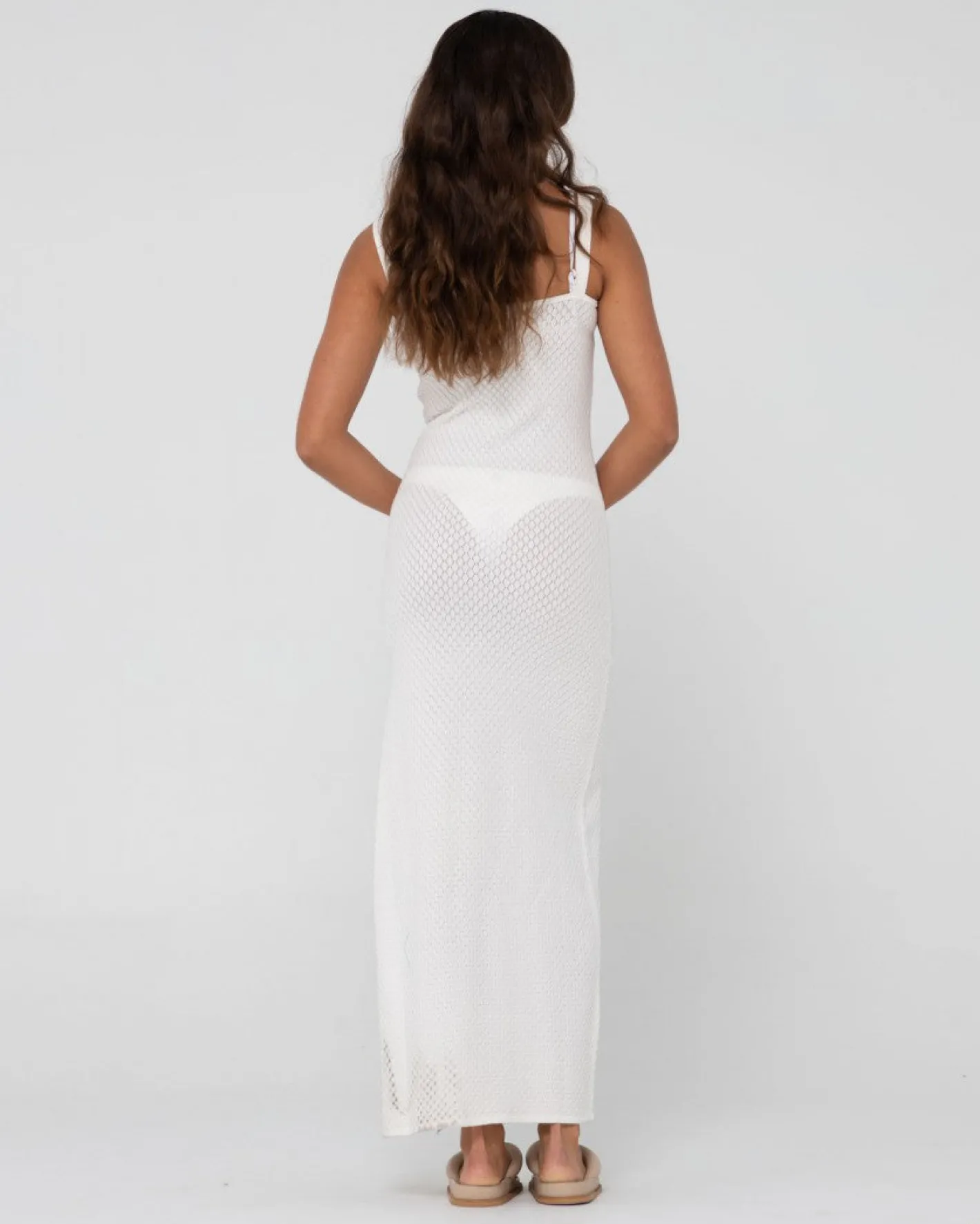 Best Sale Florence V Neck Knit Slip Maxi Dress Womens Overswim