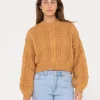 Store Folktale Relaxed Fit Chunky Crop Knit Womens Knitwear