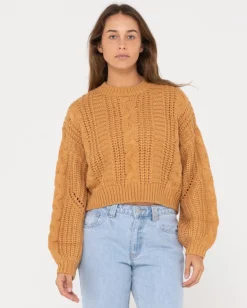 Store Folktale Relaxed Fit Chunky Crop Knit Womens Knitwear