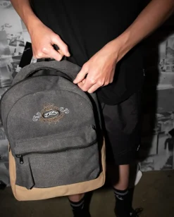 Cheap Frenzy Embroidered Cord Backpack Mens Bags & Backpacks