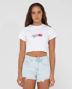 Discount Fruitful Short Sleeve Graphic Baby Tee Womens Graphic Tees