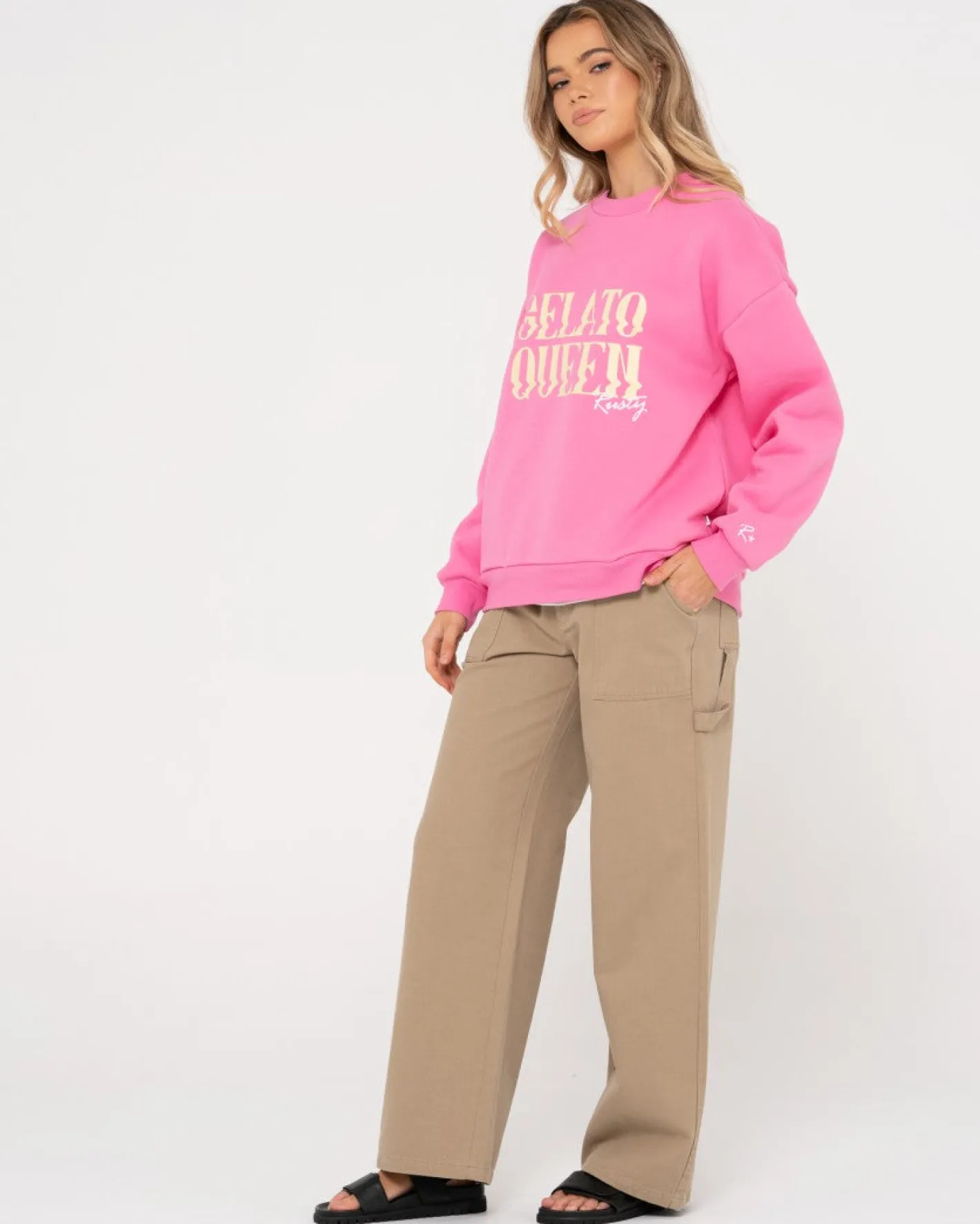 Store Gelato Queen Oversize Crew Fleece Womens Hoodies & Fleece