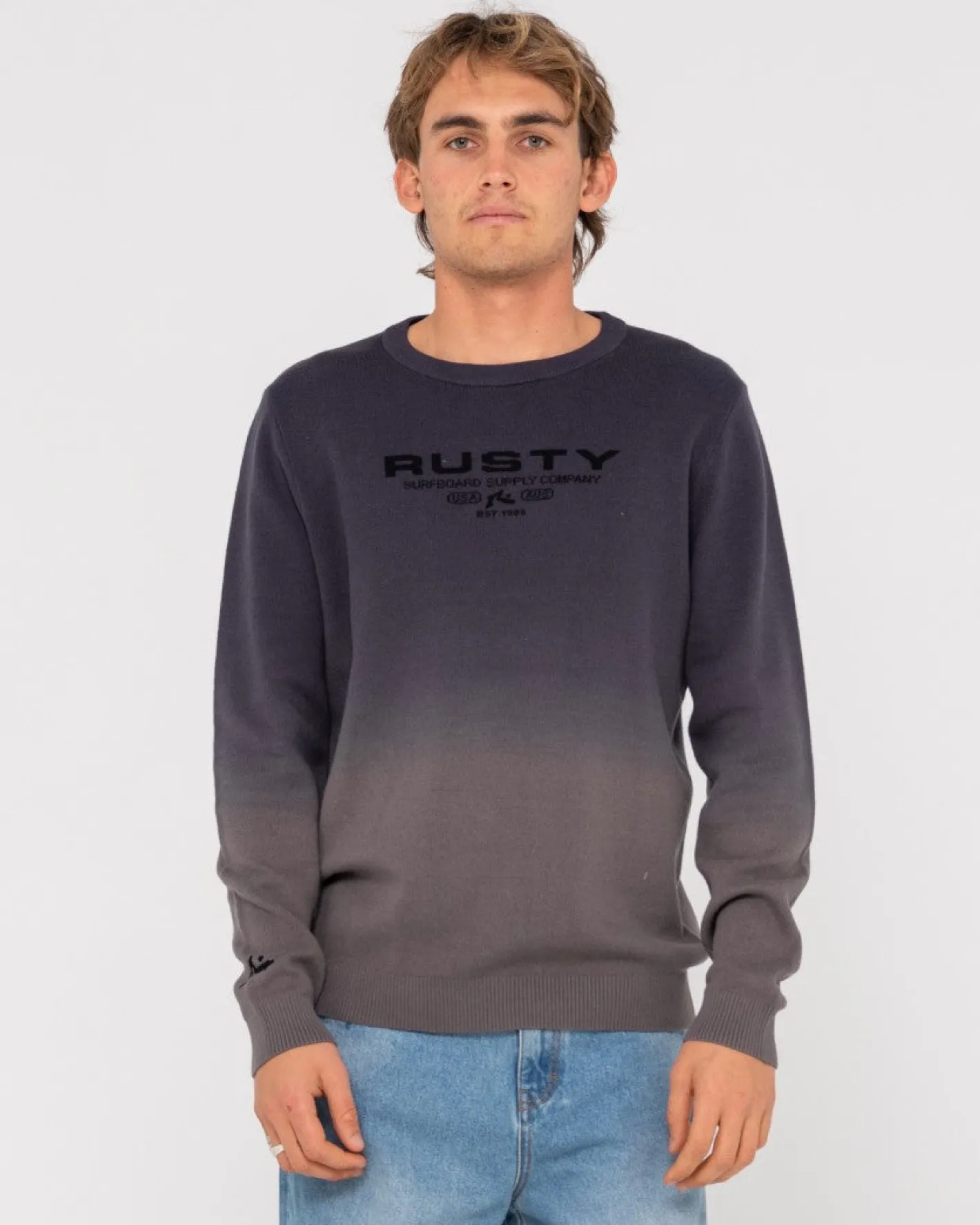Shop Gradient Ho-Stack Crew Knit Mens Knitwear