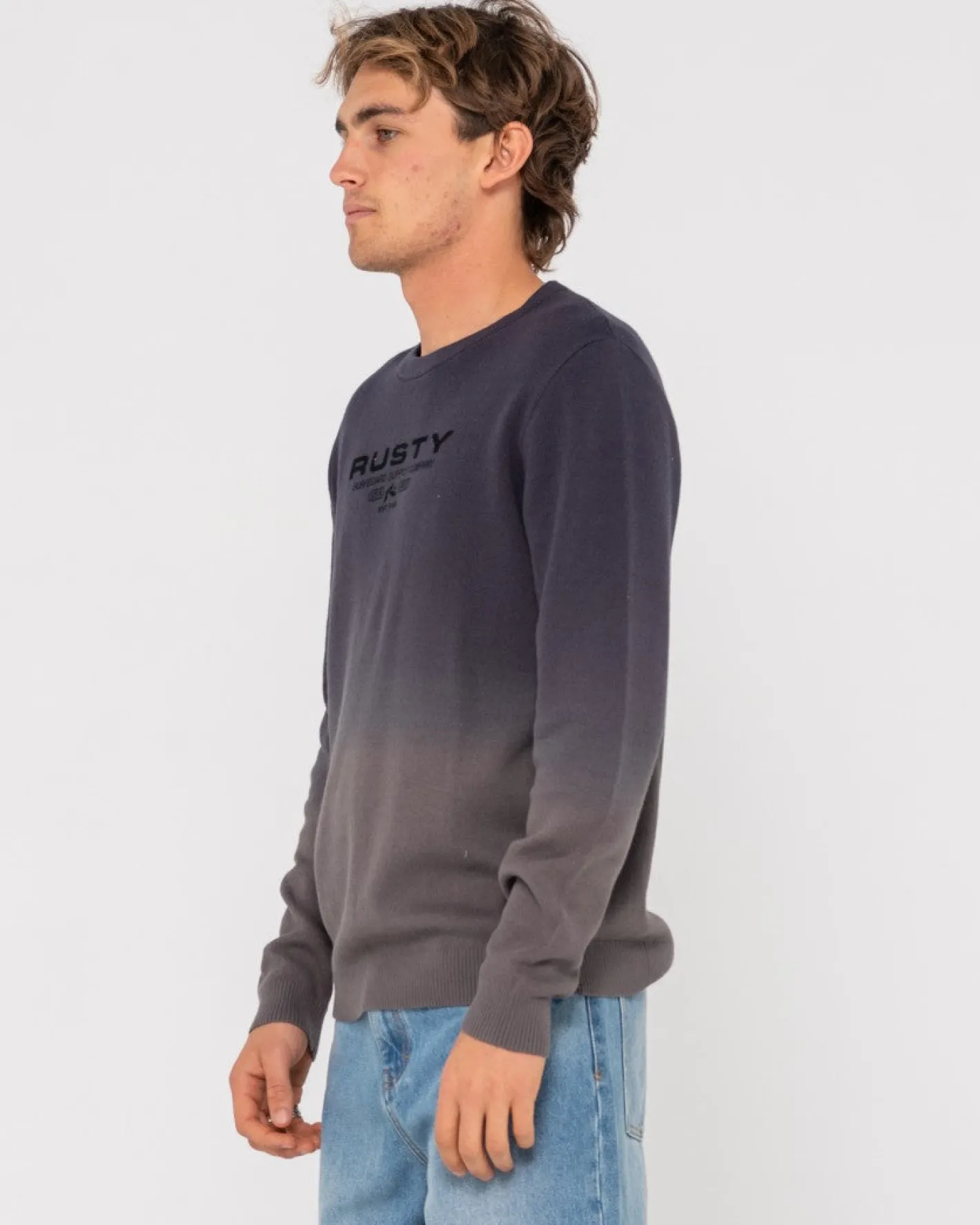 Shop Gradient Ho-Stack Crew Knit Mens Knitwear