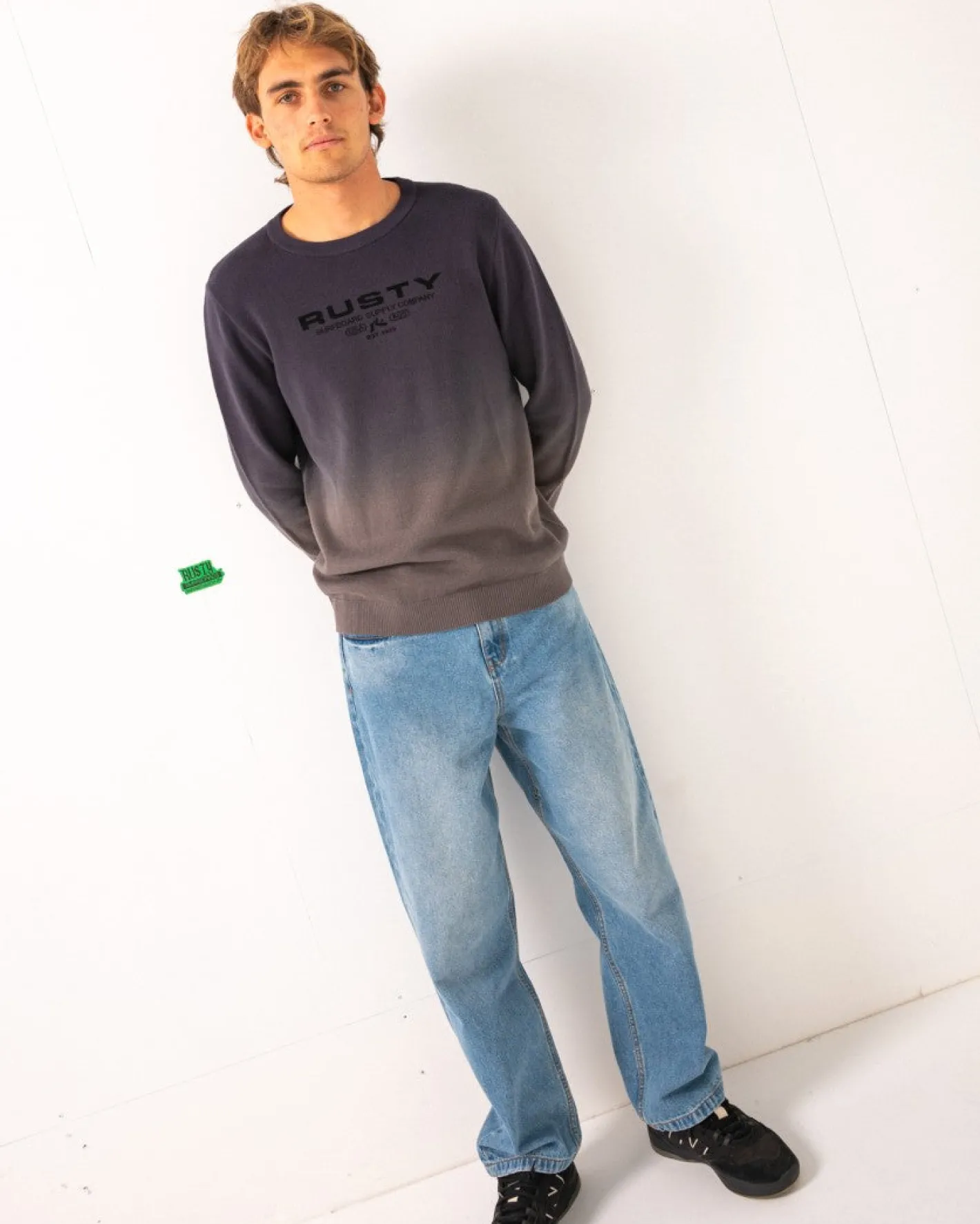 Shop Gradient Ho-Stack Crew Knit Mens Knitwear