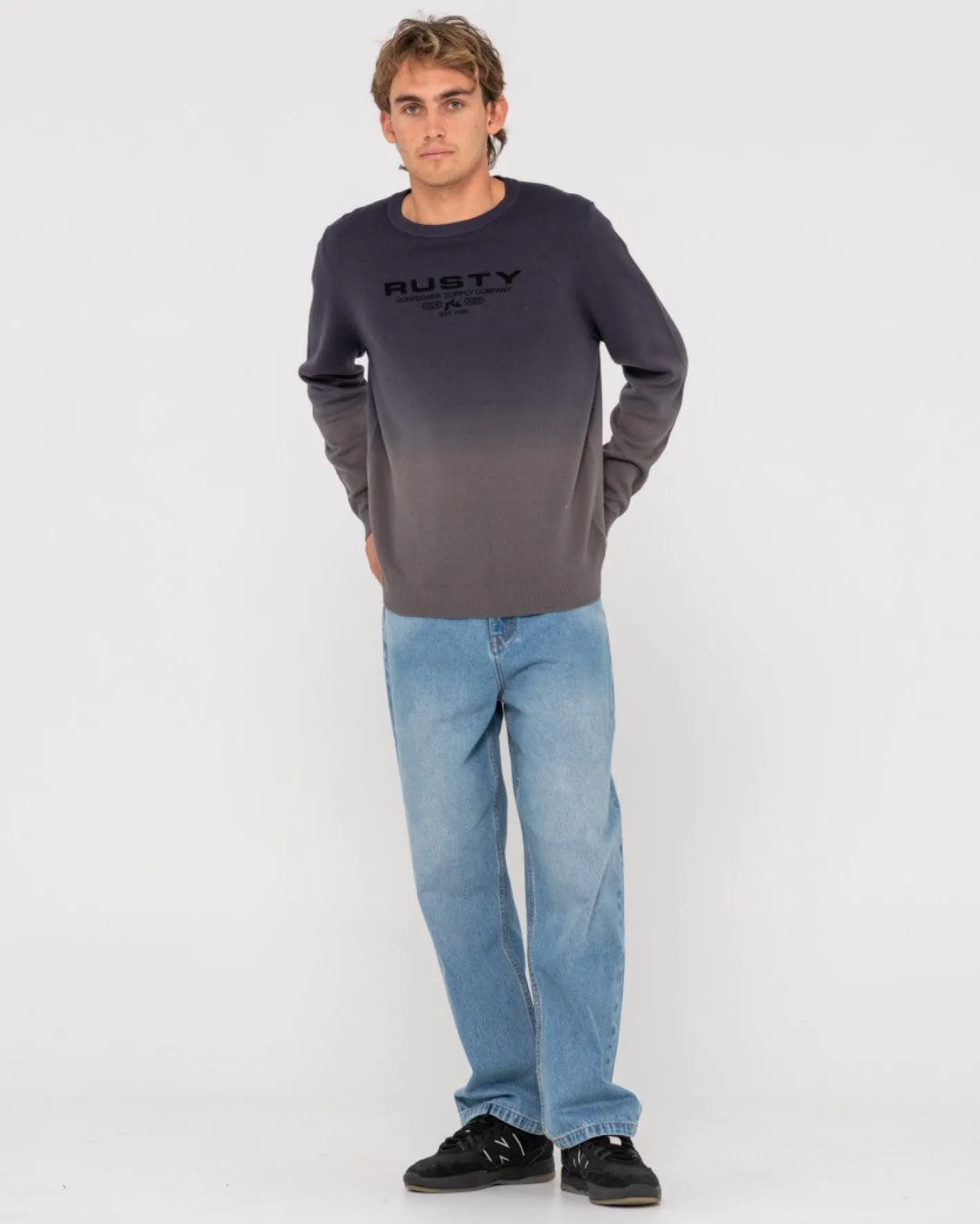 Shop Gradient Ho-Stack Crew Knit Mens Knitwear