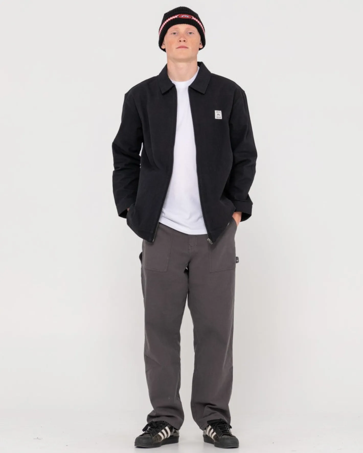 Fashion Greaser Relaxed Zip Up Jacket Mens Jackets