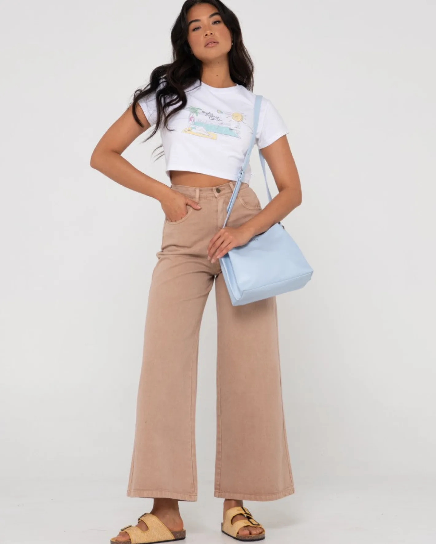 Clearance Hansen High Waisted Wide Leg Pant Womens Pants
