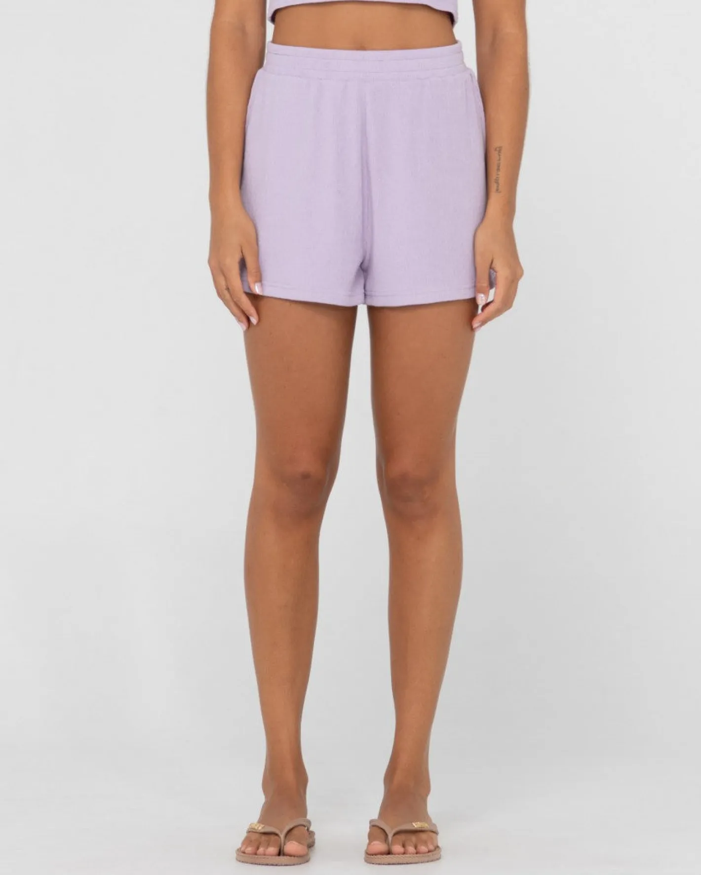 Sale Harlo Elastic High Waisted Lounge Short Womens Shorts