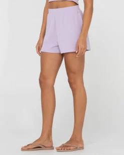 Sale Harlo Elastic High Waisted Lounge Short Womens Shorts
