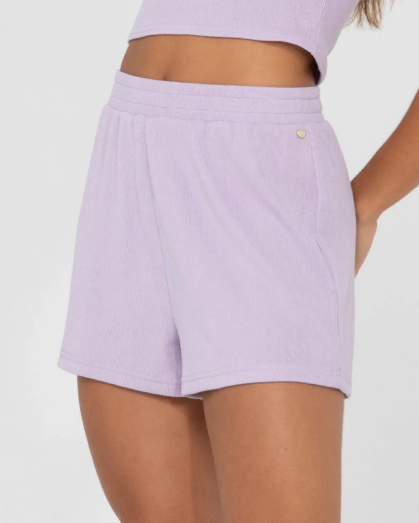 Sale Harlo Elastic High Waisted Lounge Short Womens Shorts