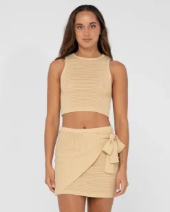 Best Harri Ribbed Knit Crop Tank Top Womens Fashion Tops