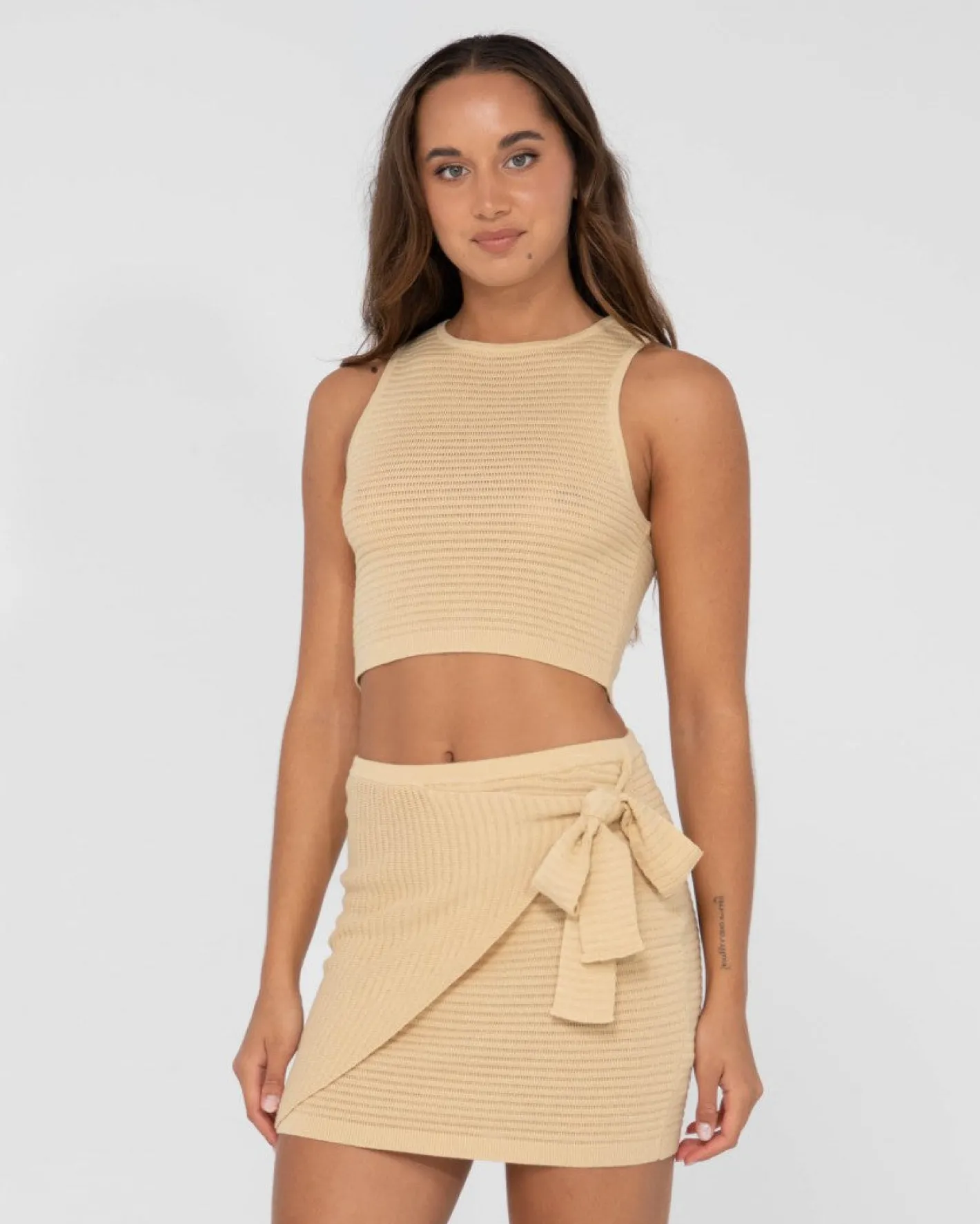 Best Harri Ribbed Knit Crop Tank Top Womens Fashion Tops