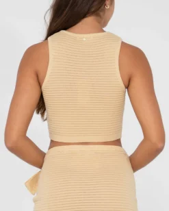 Best Harri Ribbed Knit Crop Tank Top Womens Fashion Tops