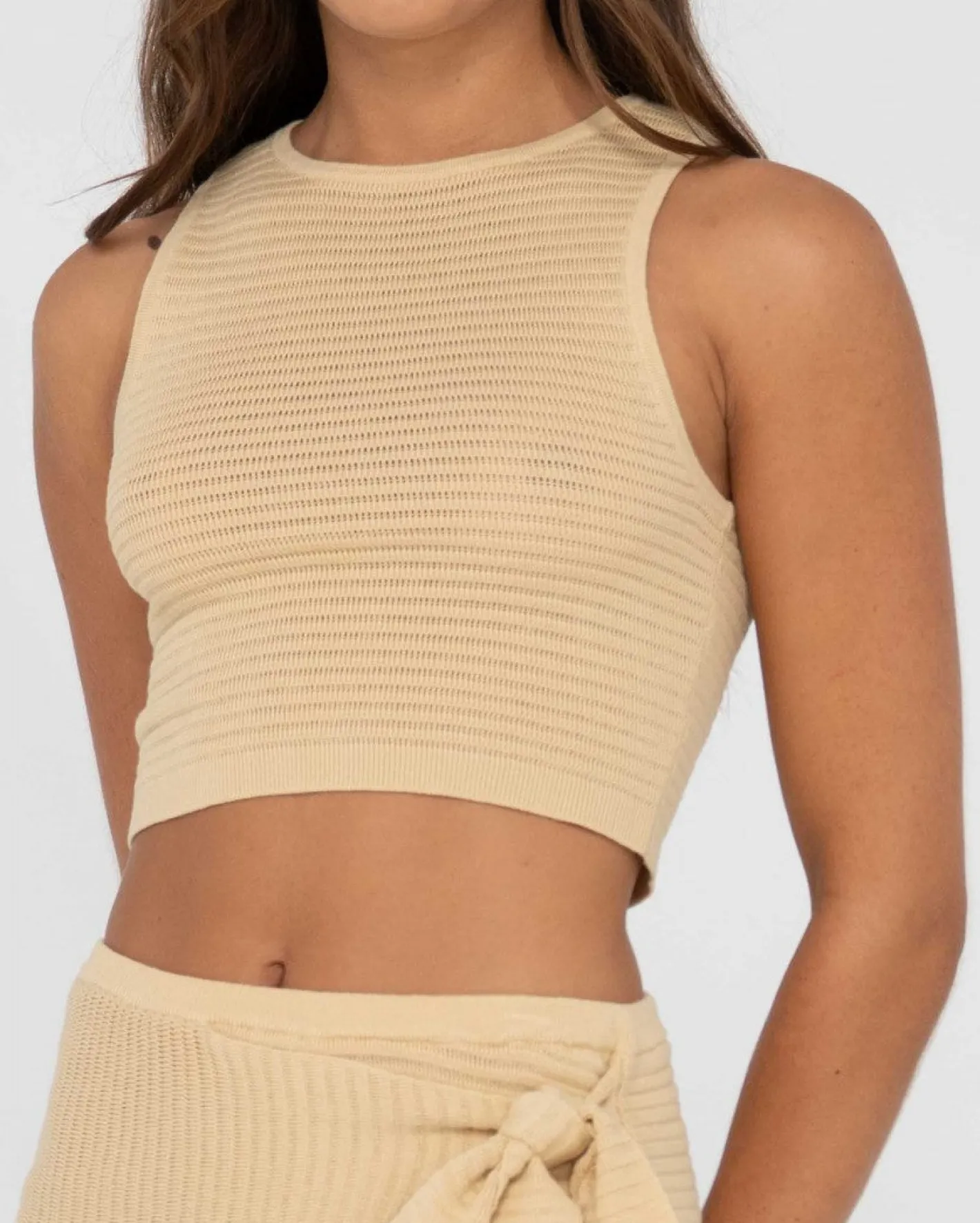 Best Harri Ribbed Knit Crop Tank Top Womens Fashion Tops