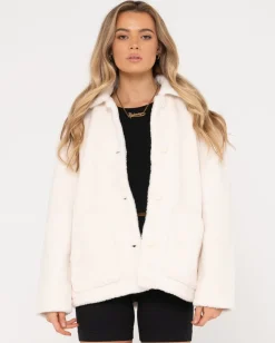 Hot Hazel Button Up Jacket Womens Jackets
