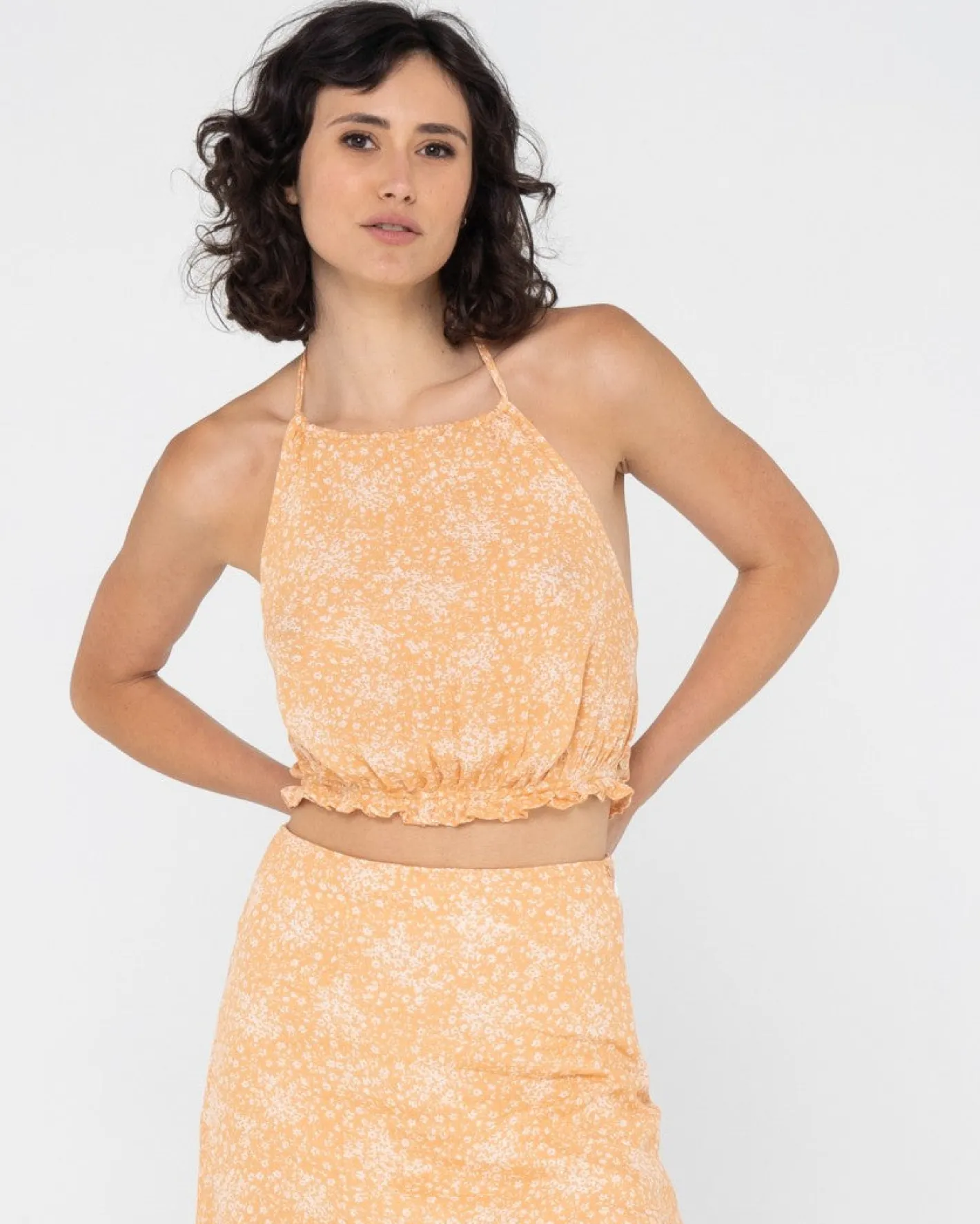 Shop Heading West Halter Crop Top Womens Fashion Tops