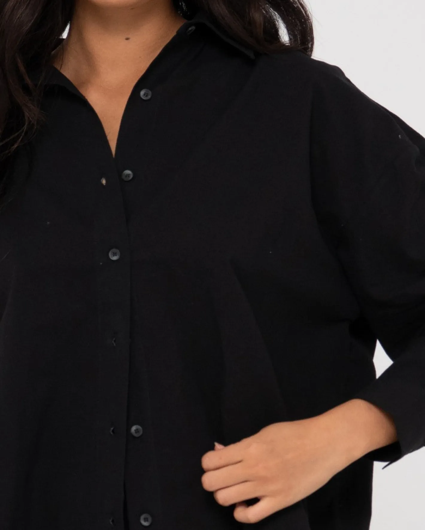 Sale Heather Oversized Shirt Womens Fashion Tops
