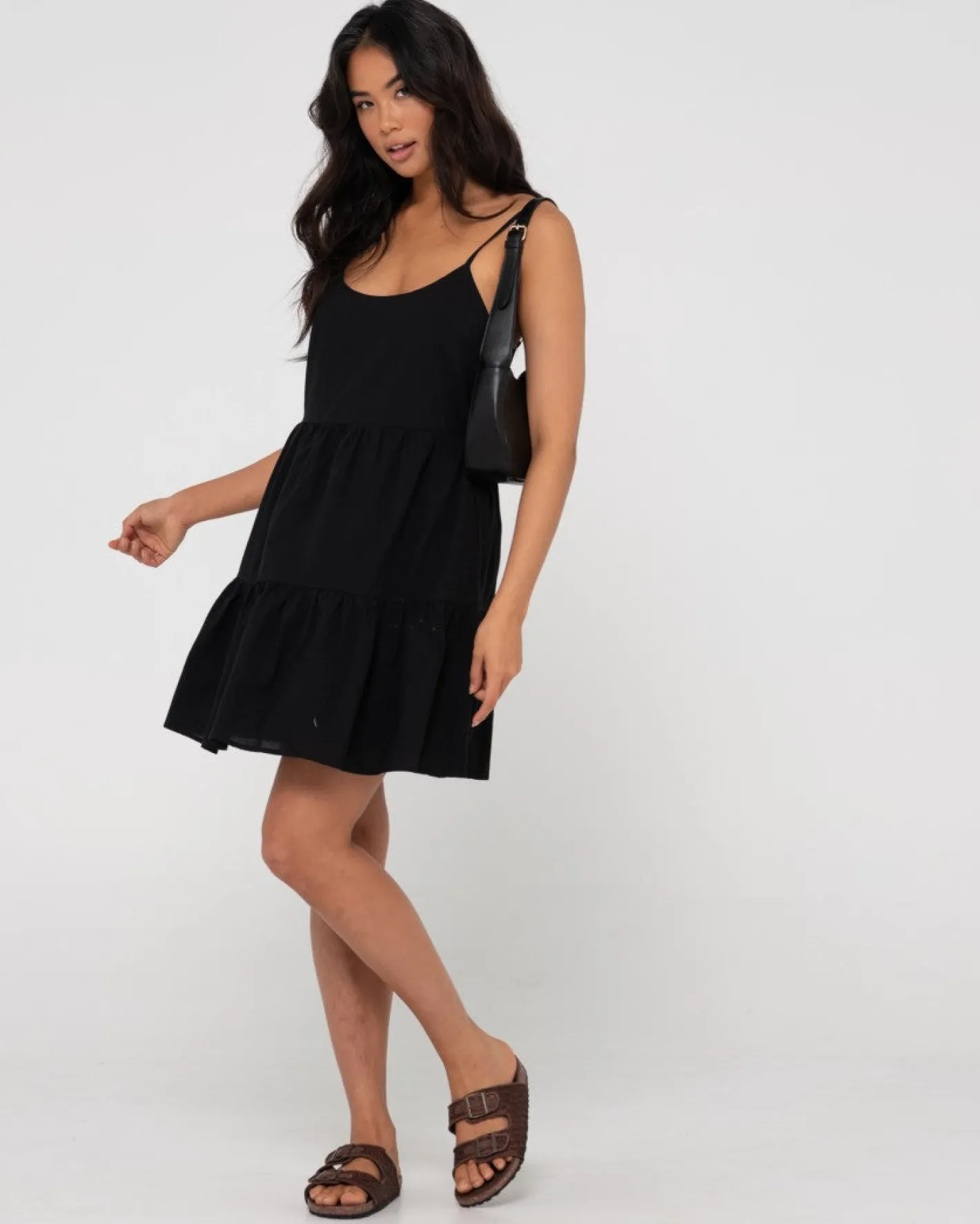 Discount Heather Tiered Slip Dress Womens Mini Dresses