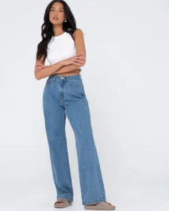 Best Sale High Waisted Baggy Jean Womens Pants