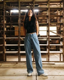 Hot High Waisted Baggy Jean Womens Denim