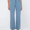 Fashion High Waisted Straight Jean Womens Pants