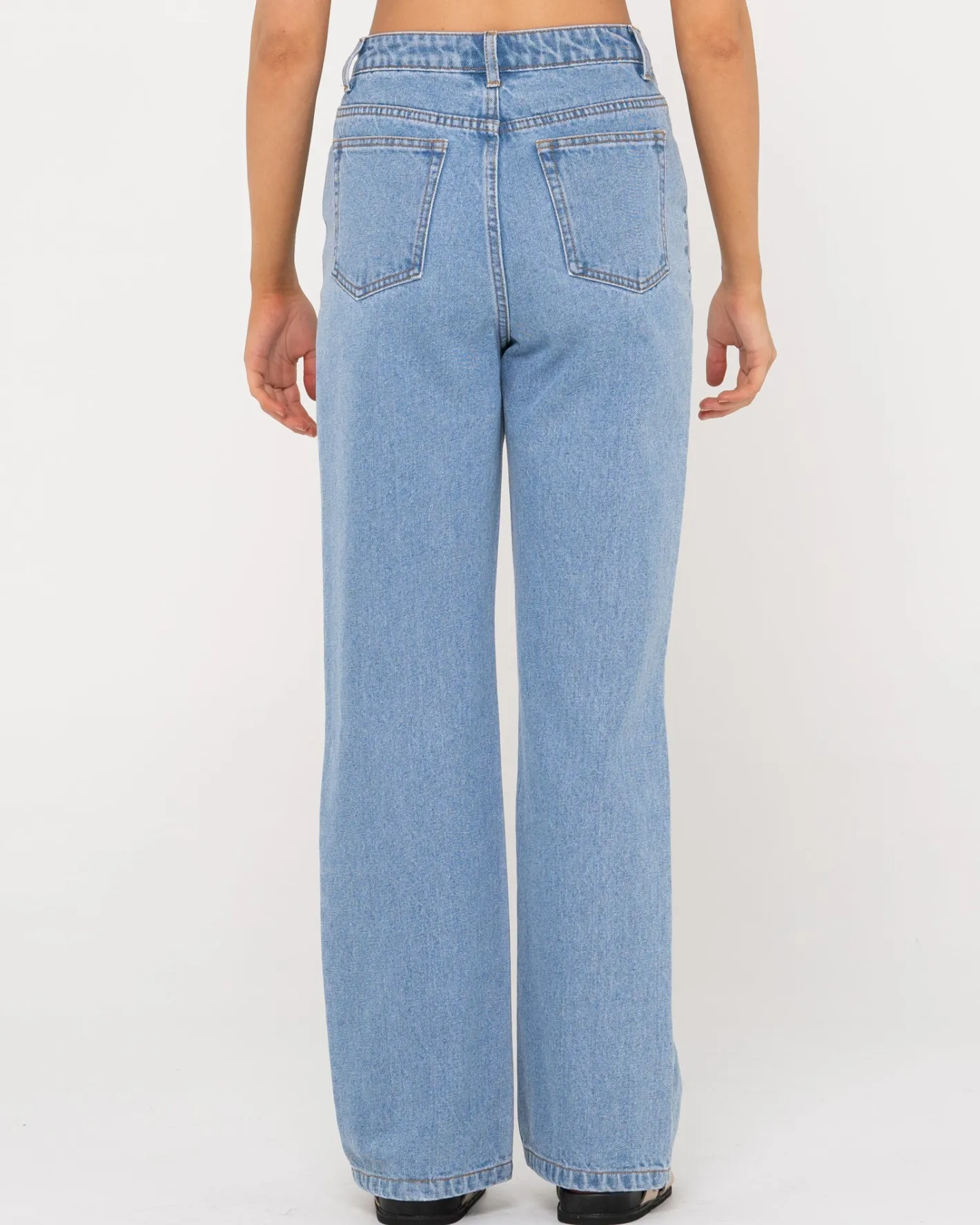 Fashion High Waisted Straight Jean Womens Pants