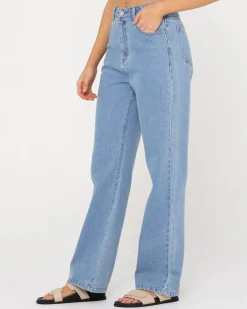 Fashion High Waisted Straight Jean Womens Pants