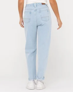 Cheap High Waisted Straight Mom Jean Womens Pants