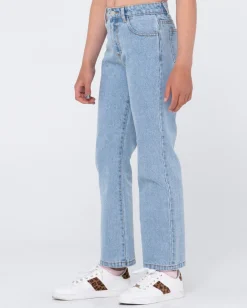 Outlet High Wide Straight Leg Jean Girls Kids Bottoms
