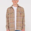 Cheap Houndstooth Overshirt Mens Hoodies & Fleece