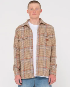 Cheap Houndstooth Overshirt Mens Hoodies & Fleece