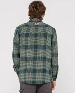Fashion Houndstooth Overshirt Mens Hoodies & Fleece