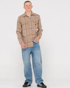 Cheap Houndstooth Overshirt Mens Hoodies & Fleece