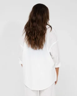 Shop Isabelle Oversize Long Sleeve Shirt Womens Fashion Tops