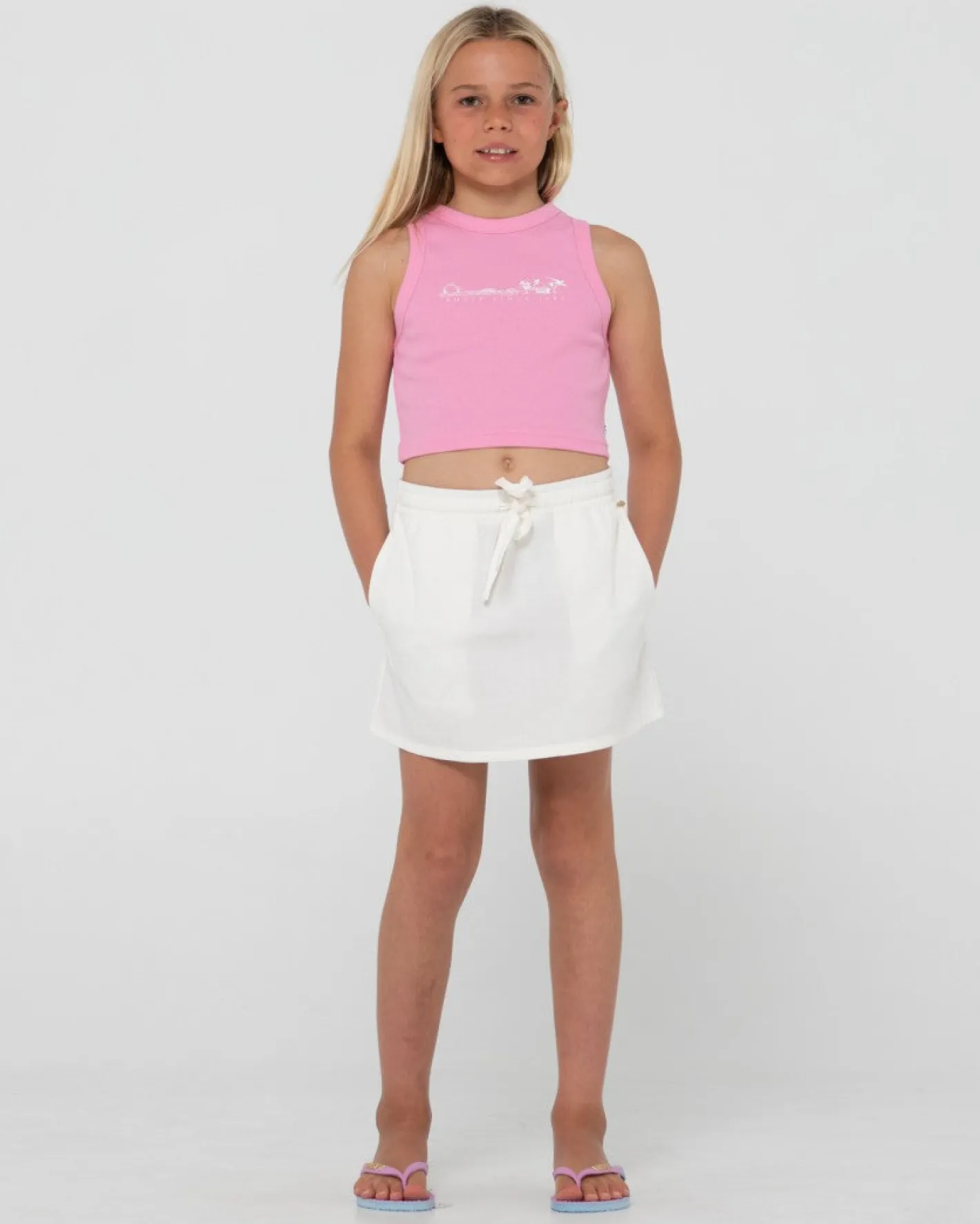Store Island Life Graphic Racer Tank Girls Kids Tops