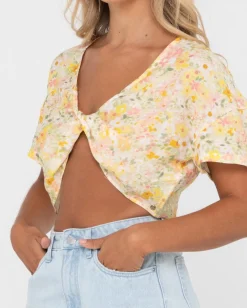 Best Sale Kara Twisted Reversible Top Womens Fashion Tops